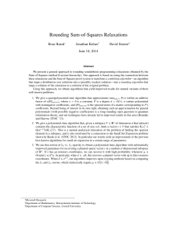 Rounding Sum-of-Squares Relaxations