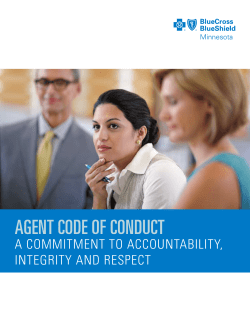 agent code of conduct - Blue Cross and Blue Shield of Minnesota