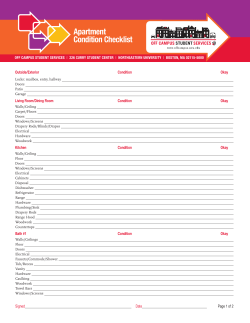 Apartment Condition Checklist