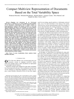 Compact Multi-View Representation of Documents based on the