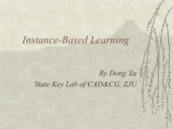 Instance Based Learning