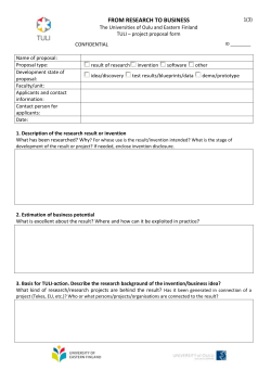 Sanallinen kuvaus tutkimustuloksesta, keksinnöstä tai