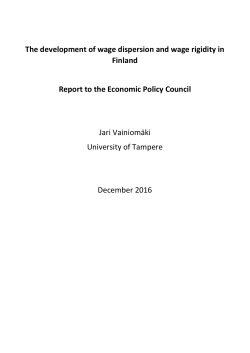 The development of wage dispersion and wage rigidity in Finland