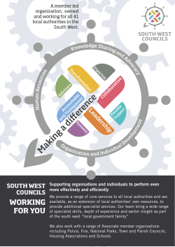 M aking a di erence - South West Councils