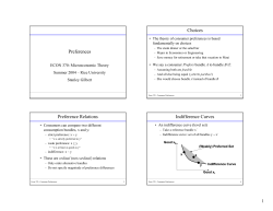 Preferences Choices Preference Relations