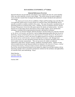 Chapter 1: Nature and Scope of Managerial Economics