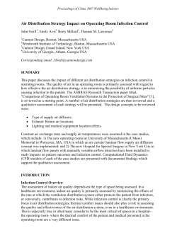Air Distribution Strategy Impact on Operating Room Infection Control