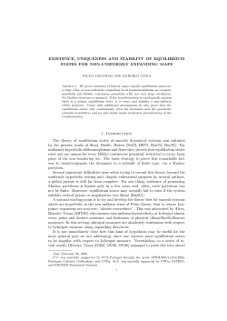 EXISTENCE, UNIQUENESS AND STABILITY OF EQUILIBRIUM