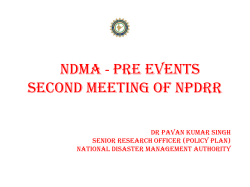 National Disaster Management Authority-Way forward - npdrr-2017