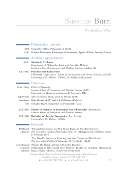 Susanne Burri &ndash; Curriculum Vitae