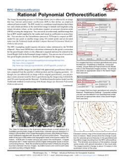 Rational Polynomial Orthorectification