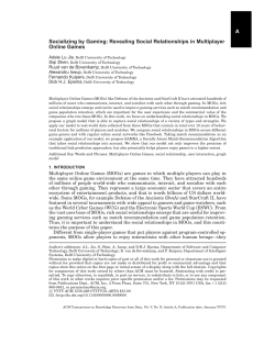 Revealing Social Relationships in Multiplayer Online Games