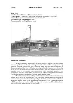 Place: Ball Court Hotel