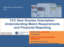 Youth CareerConnect Grantee Fiscal Training