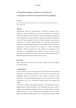 Non-equilibrium phase transition in scattered cell - HAL
