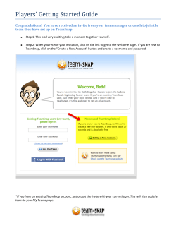 TeamSnap Players Guide