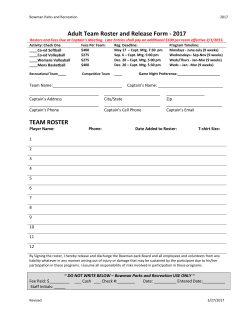 Adult Team Roster Form