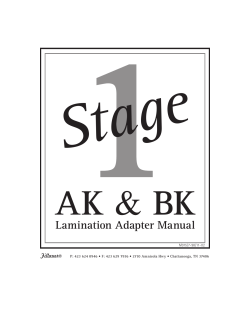 Lamination Adapter Manual