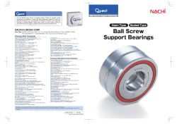 Ball Screw Support Bearings