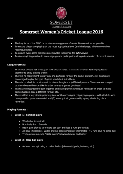 Somerset Women`s Cricket League 2016