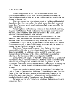 Troy Ronzone - Castro Valley Sports Foundation