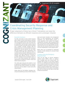 Coordinating Security Response and Crisis