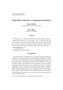 Trade Effects of the Euro: a Comparison of Estimators