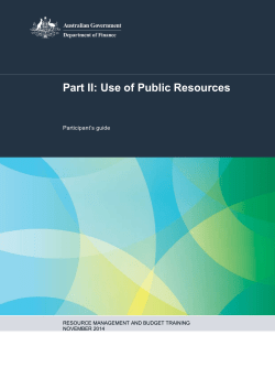 RMB Training Part II - Participant`s Guide