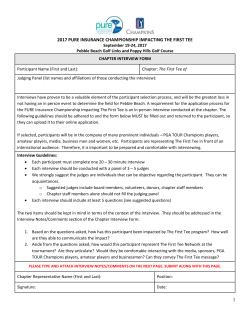 Chapter Interview Form - The First Tee Intranet