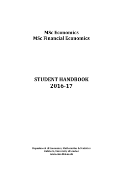 handbook - Birkbeck, University of London