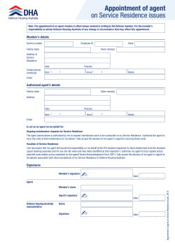 Appointment of agent on SR issues