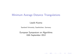 Minimum Average Distance Triangulations