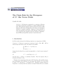 The Chain Rule for the Divergence of BV