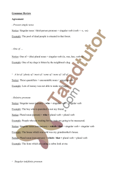 Grammar Review Agreement
