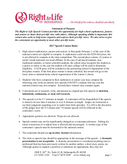 Statement of Purpose - Right to Life of Indianapolis