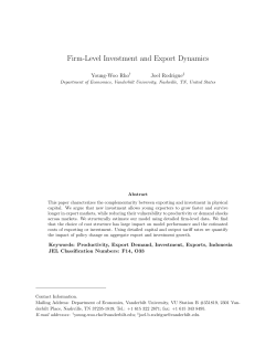 Firm-Level Investment and Export Dynamics