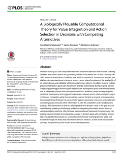 A Biologically Plausible Computational Theory for Value