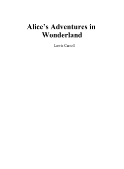 Alices Adventures in Wonderland
