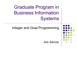 Graduate Program in Business Information Systems