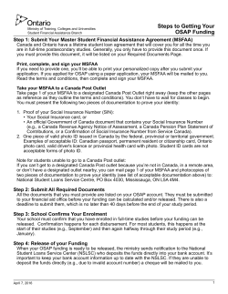 Steps to Getting Your OSAP Funding