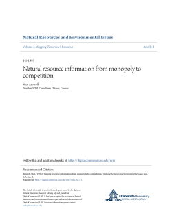 Natural resource information from monopoly to competition