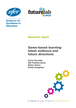 Game-based learning: latest evidence and future directions