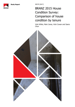 BRANZ 2015 House Condition Survey: Comparison of house