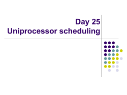Uniprocessor scheduling - Rose