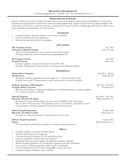 Resume - Ben Humberston