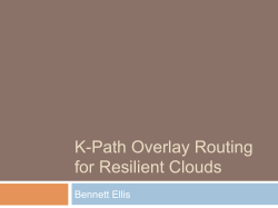 K-Path Overlay Routing for Resilient Clouds