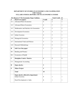 Module - 1: Theory of Demand and Consumer behaviour