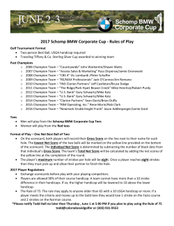 Rules of Play - Colorado Avid Golfer