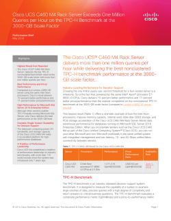 Cisco UCS C460 M4 Rack Server Exceeds 1 Million Queries per