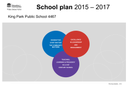 School Plan 2015-2017 - King Park Public School